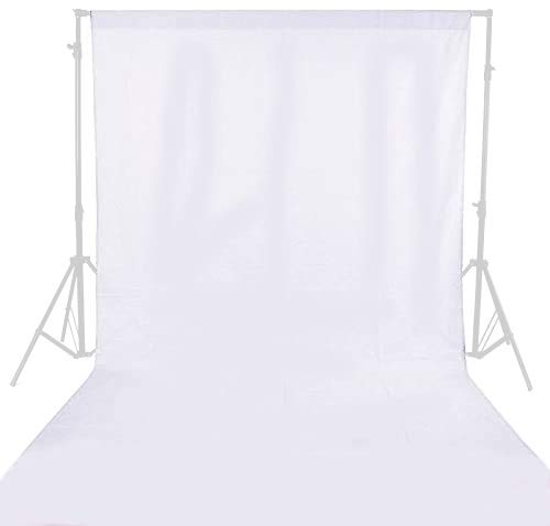 GFCC 8FTX10FT Ivory Backdrop Background for Photography Photo Booth Backdrop for Photoshoot Background Screen Video Recording Parties Curtain