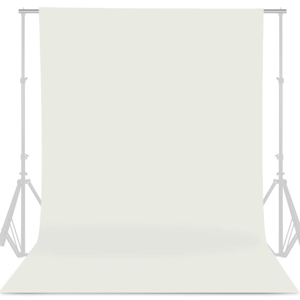 GFCC 8FTX10FT Ivory Backdrop Background for Photography Photo Booth Backdrop for Photoshoot Background Screen Video Recording Parties Curtain