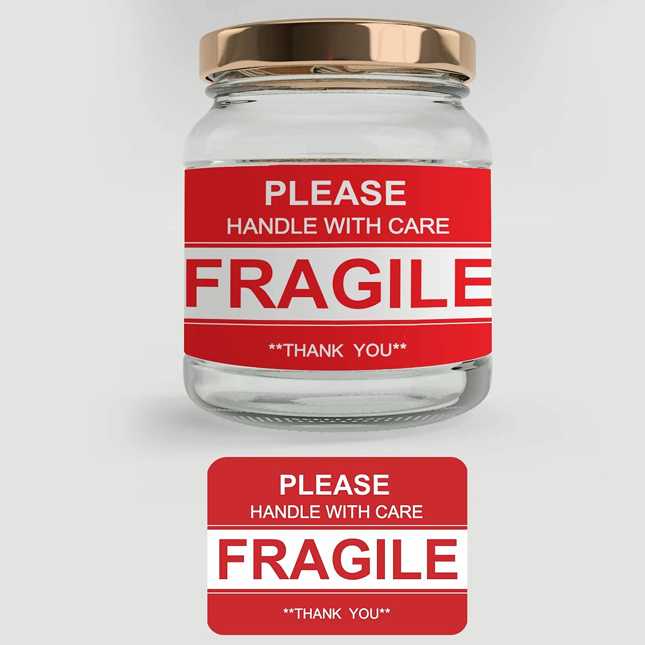 2" x 3" Fragile Stickers for Shipping and Moving Please Handle with Care Fragile Thank You Do Not Drop, Warning Stickers Fragile Labels, Permanent Adhesive(500 Labels, 1 Roll)