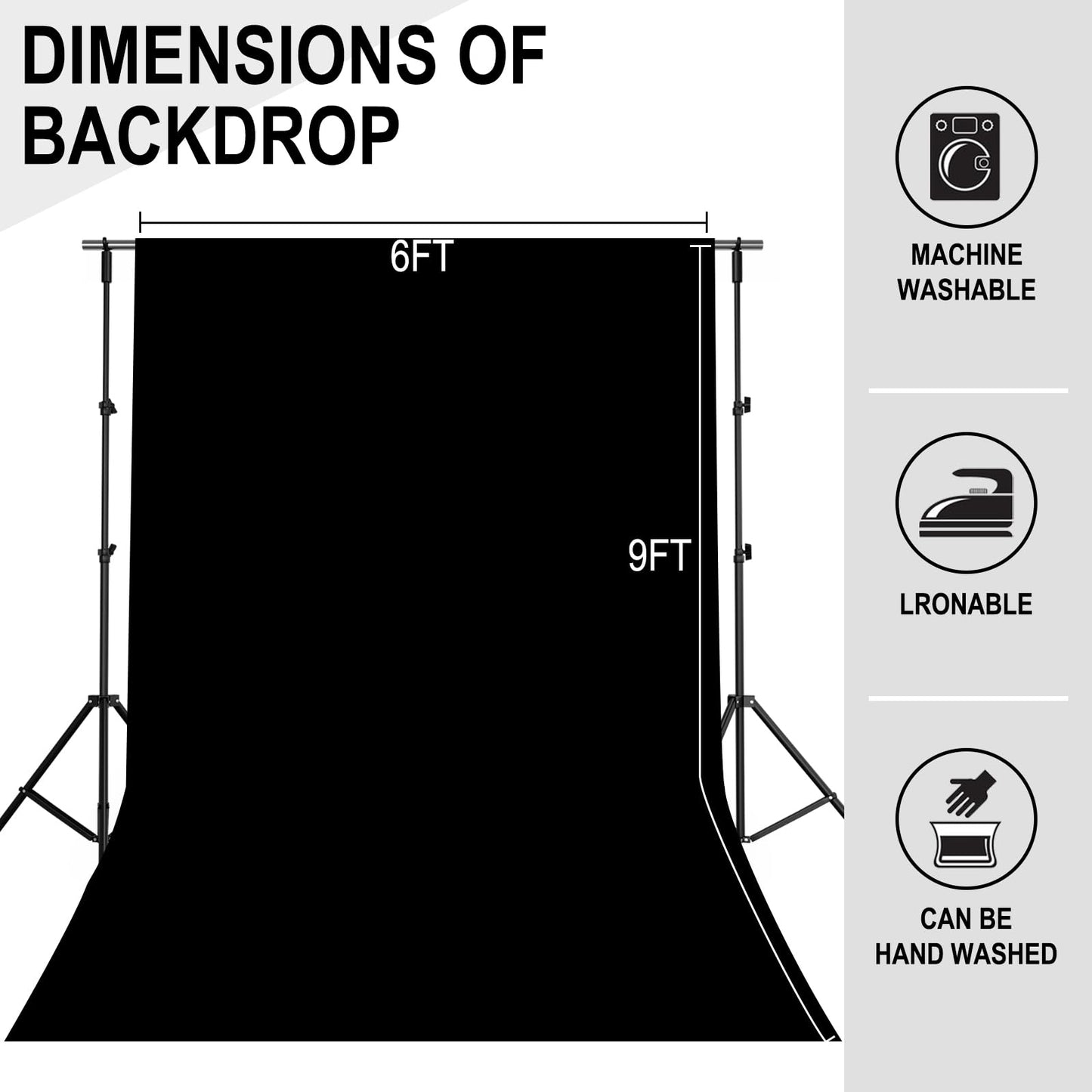 GFCC 8FTX10FT Ivory Backdrop Background for Photography Photo Booth Backdrop for Photoshoot Background Screen Video Recording Parties Curtain