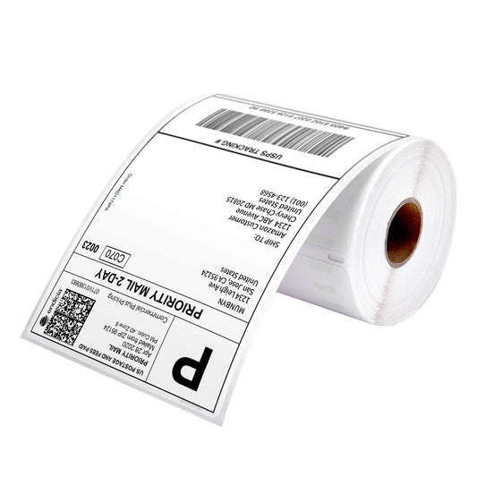 MUNBYN 4"x6" Direct Thermal Printer Label, Shipping Labels Compatible with Rollo, Jadens, Nelko, Not Compatible with DYMO LabelWriter 4XL 1744907,1755120, Perforated Postage Label, 220 Labels/Roll