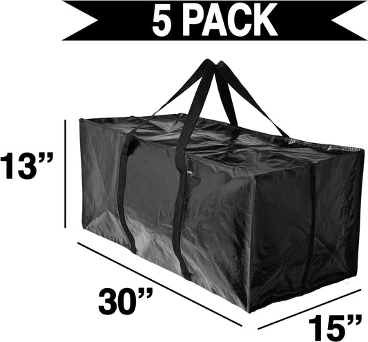 BAG-THAT! 5 Moving Bags Heavy Duty Extra Large Stronger Handles Wrap Totes Storage Boxes Storage totes Moving Boxes Packing Box