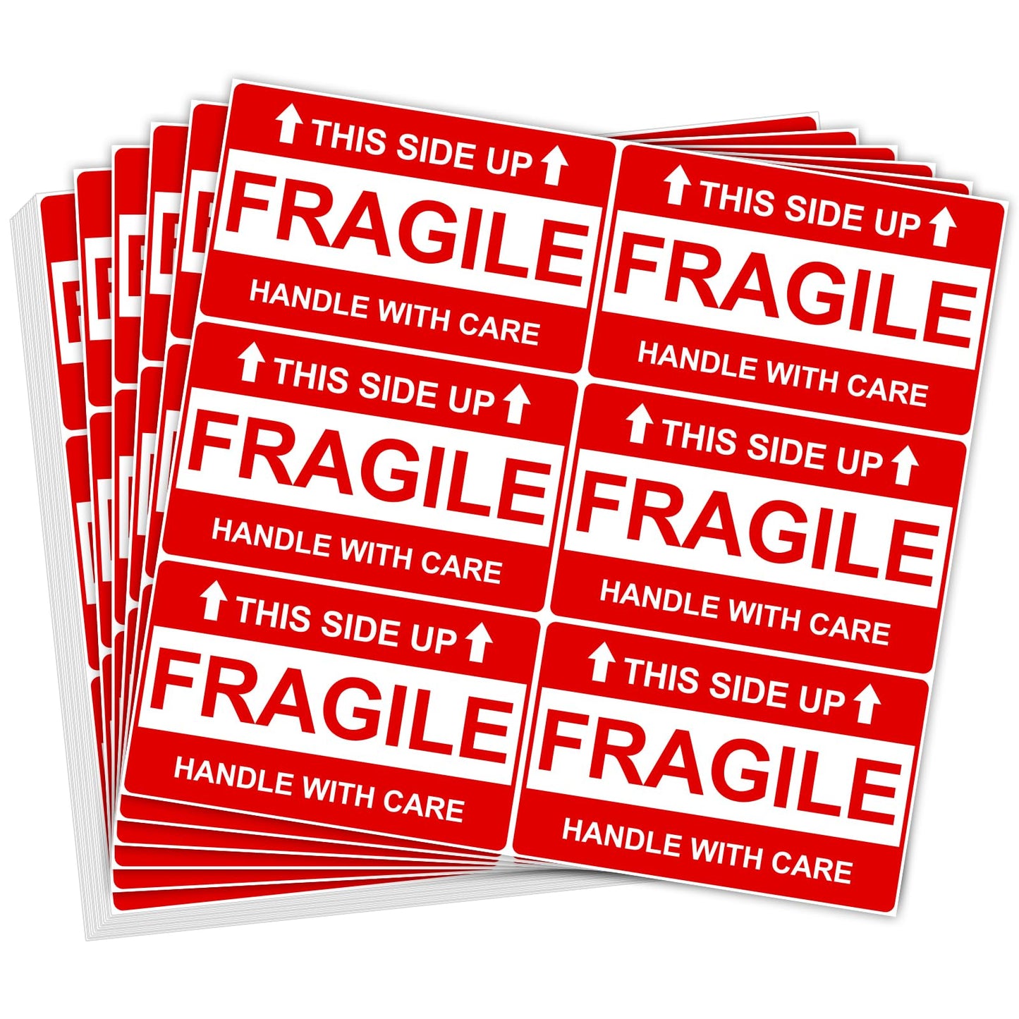 210 Pcs 3" x 5" Large Fragile Stickers for Shipping, This Side Up Fragile Labels, Handle with Care Stickers for Shipping, Fragile Stickers for Moving(6 Labels per Sheet, 35 Sheets)